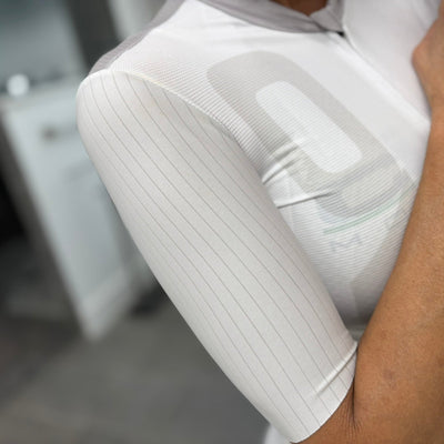 Moda Bici Elite Unisex Jersey White & light grey - 3.8 oz/110 gr