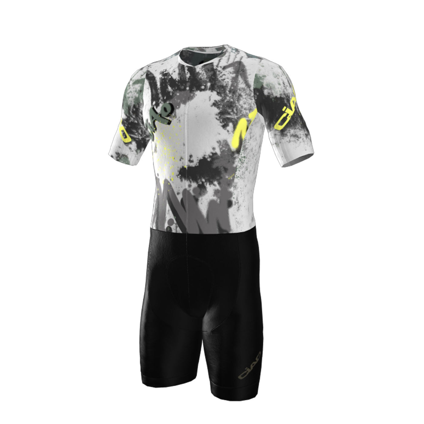 Elite Triathlon Unisex Body GRAFFITI GREY/GREEN FLUO