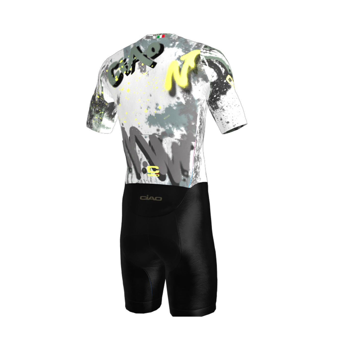 Elite Triathlon Unisex Body GRAFFITI GREY/GREEN FLUO