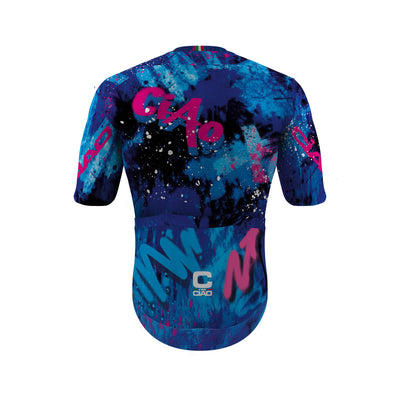 MODA BICI ELITE UNISEX JERSEY GRAFFITI BLUE/PINK FLU0