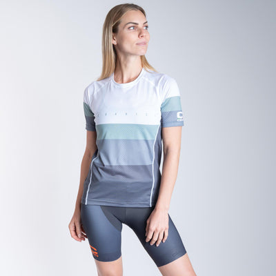 Moda Bici Unisex Running Jersey White & Grey