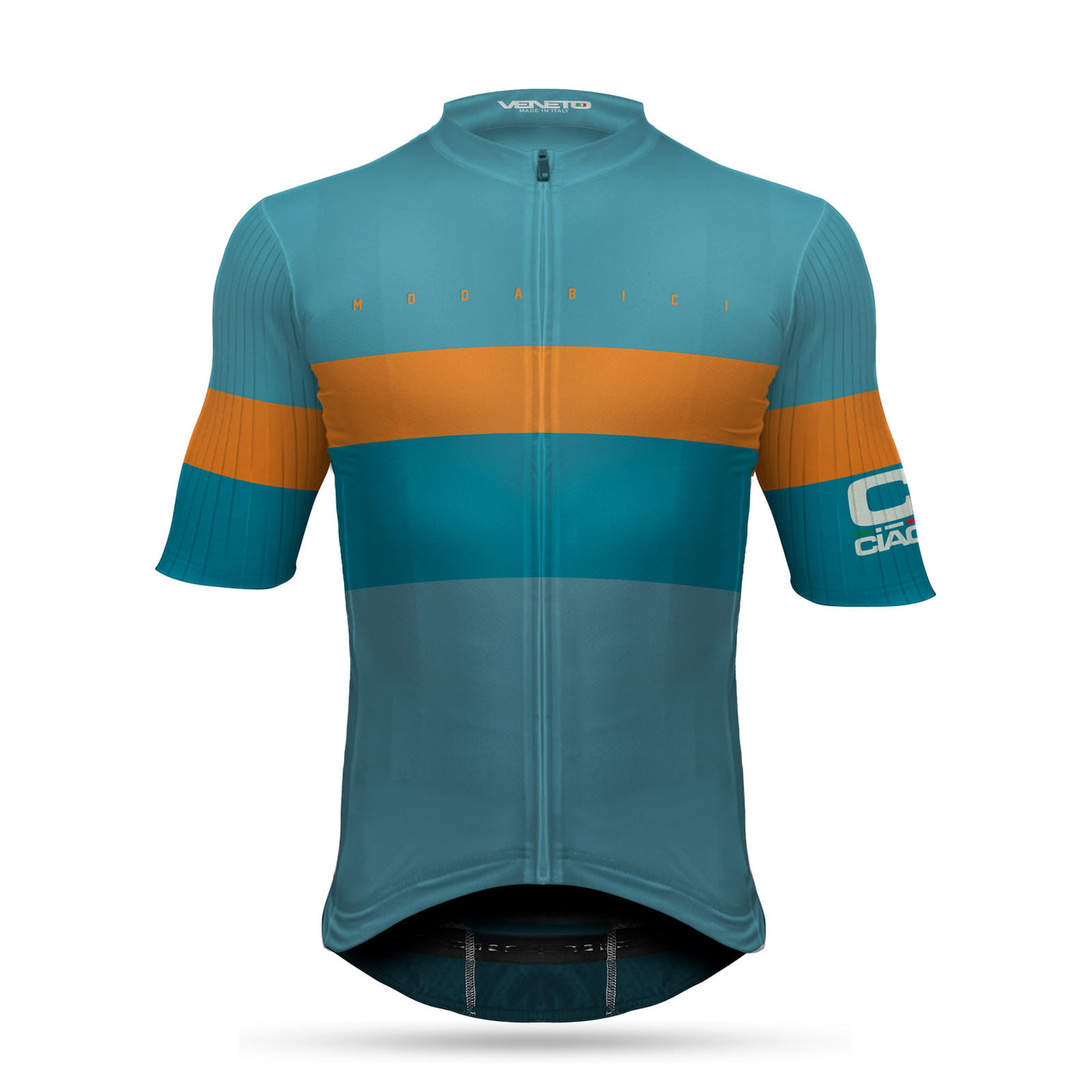 Moda Bici Unisex Jersey Green & Orange 3.8 oz