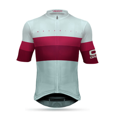 Moda Bici Unisex Jersey Aqua & Red 3.8 oz