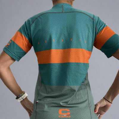 Moda Bici Unisex Running Jersey Orange & Green